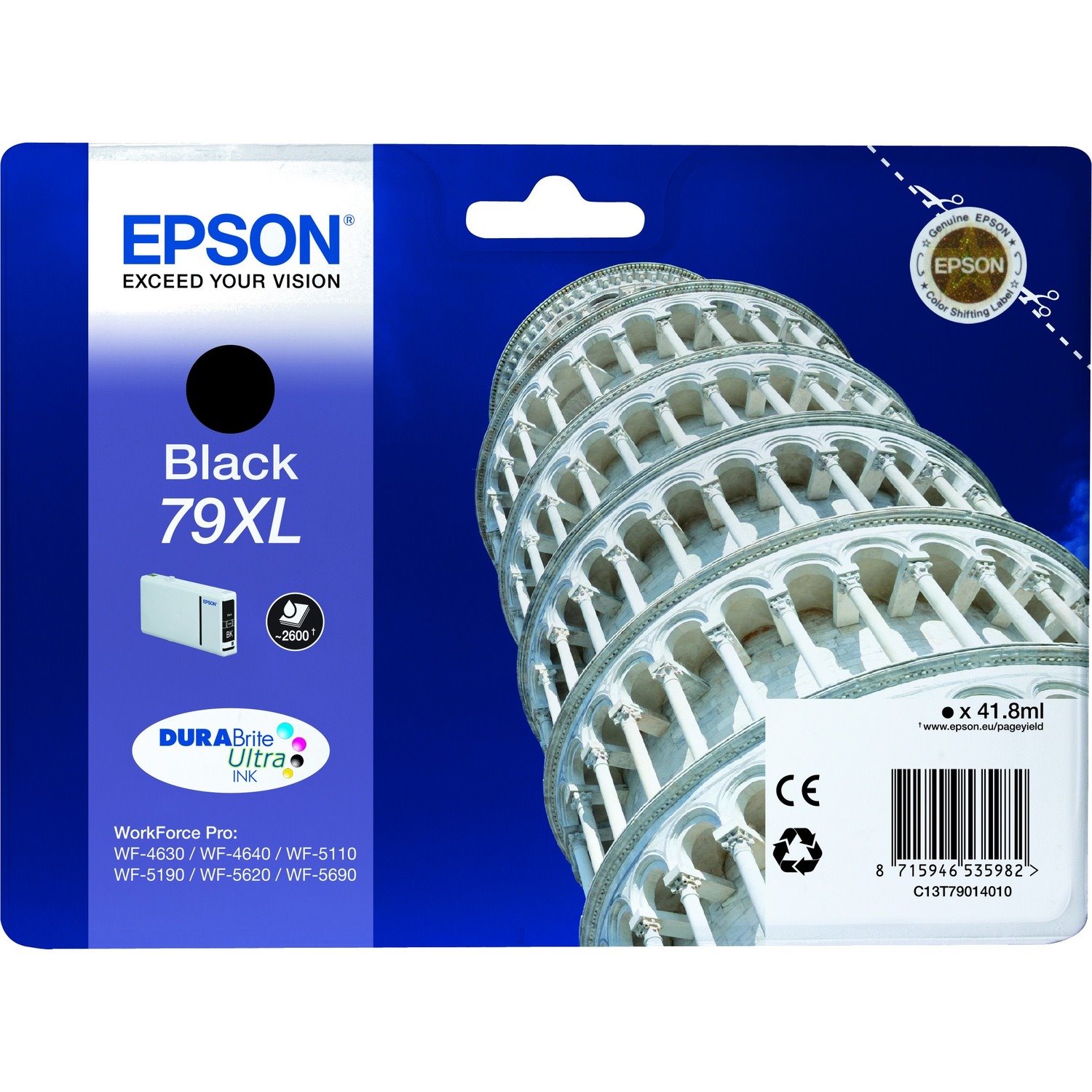 Epson DURABrite 79XL Original Inkjet Ink Cartridge - Black - 1 Pack