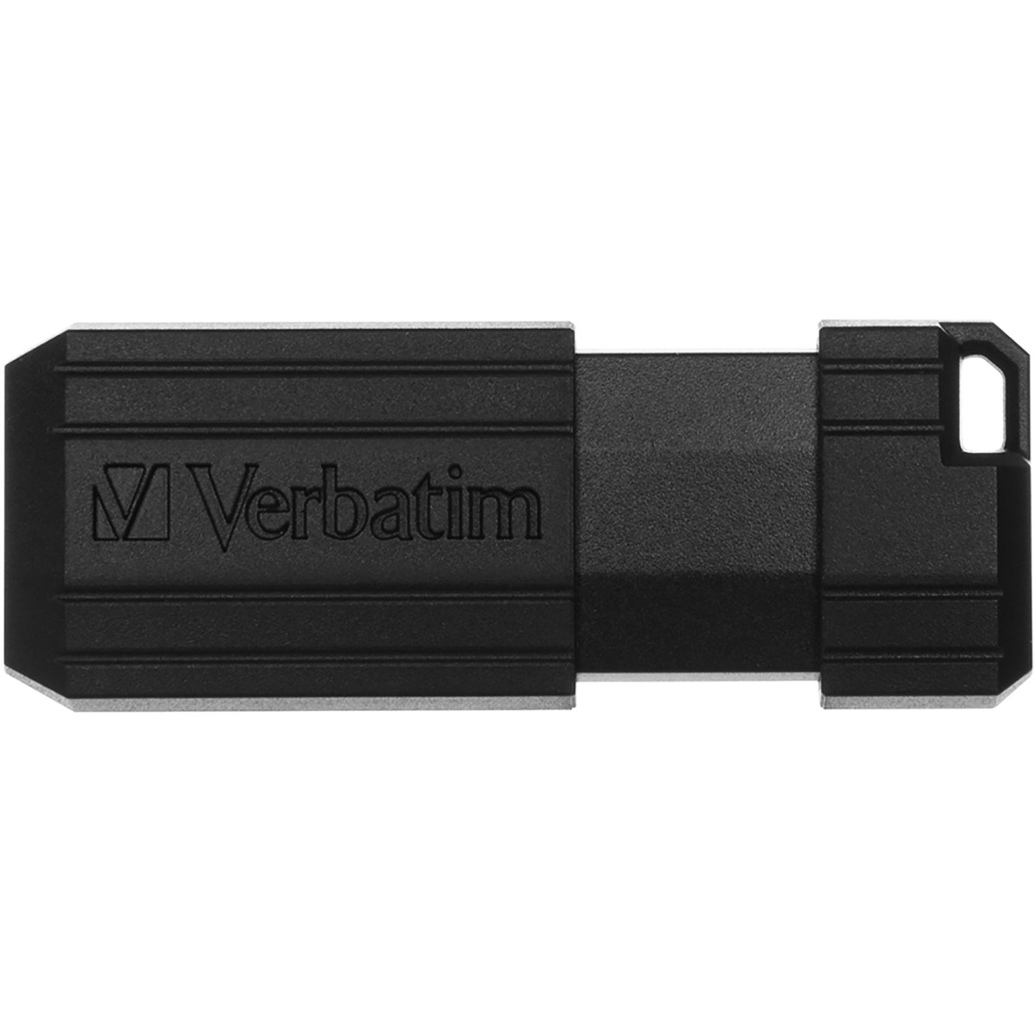 128GB PinStripe USB Flash Drive - Black