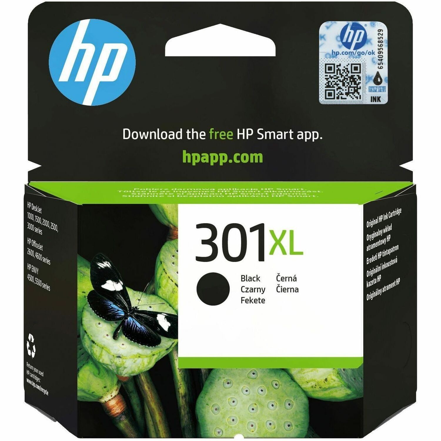 HP 301XL Origineel Hoog Rendement Inkjet Inktcartridge - Zwart - 1 Verpakking
