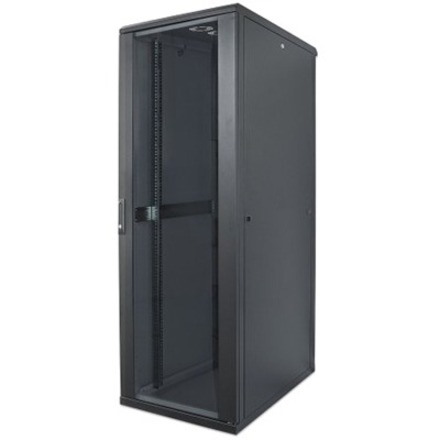 Network Cabinet, Free Standing (Standard), 32U, 800mm Deep, 600mm Wide, Black, Flatpack, Max 1500kg, Server Rack, IP20 rated, 19" , Steel, Multi-Point Door Lock, One Lock Per Side Panel, Three Year Warranty