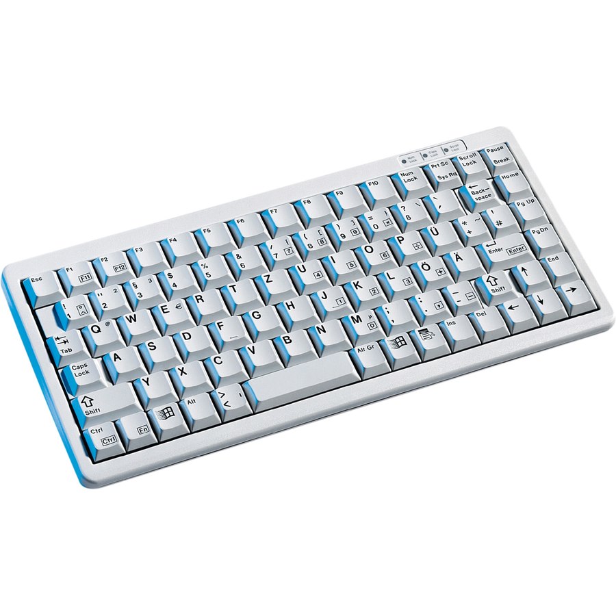 CHERRY G84-4100 Keyboard - Cable Connectivity - PS/2, USB Interface - French - Light Grey
