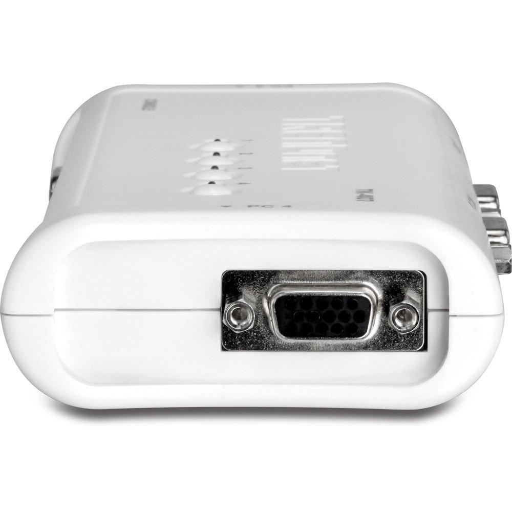 TRENDnet 4-Port USB KVM Switch Kit, VGA And USB Connections, 2048 x 1536 Resolution, Cabling Included, Control Up To 4 Computers, Compliant With Window, Linux, and Mac OS, TK-407K