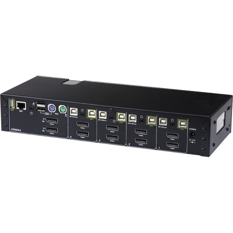 Kramer K524E HighSecLabs Secure 4-Port, Dual-Display, DisplayPort KVM Switch
