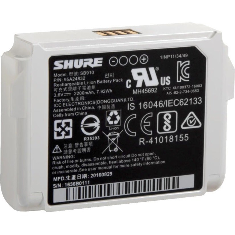 Shure SB910 Lithium-Ion Rechargeable Battery