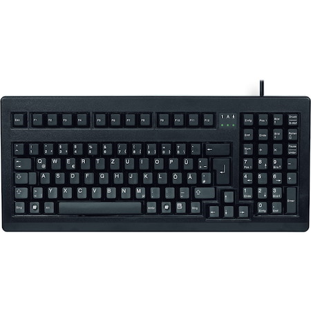 CHERRY G80-1800 Keyboard - Cable Connectivity - USB 2.0, PS/2 Interface - English (UK) - Black