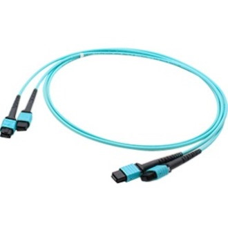 AddOn 5m MPO/UPC to MPO/UPC Aqua OM4 OFNR (Riser-Rated) 24-Strand Fiber Trunk Cable