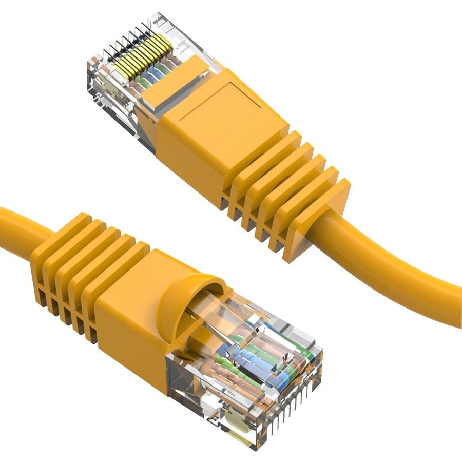 Axiom 6-INCH CAT6 UTP 550mhz Patch Cable Snagless Molded Boot (Yellow)