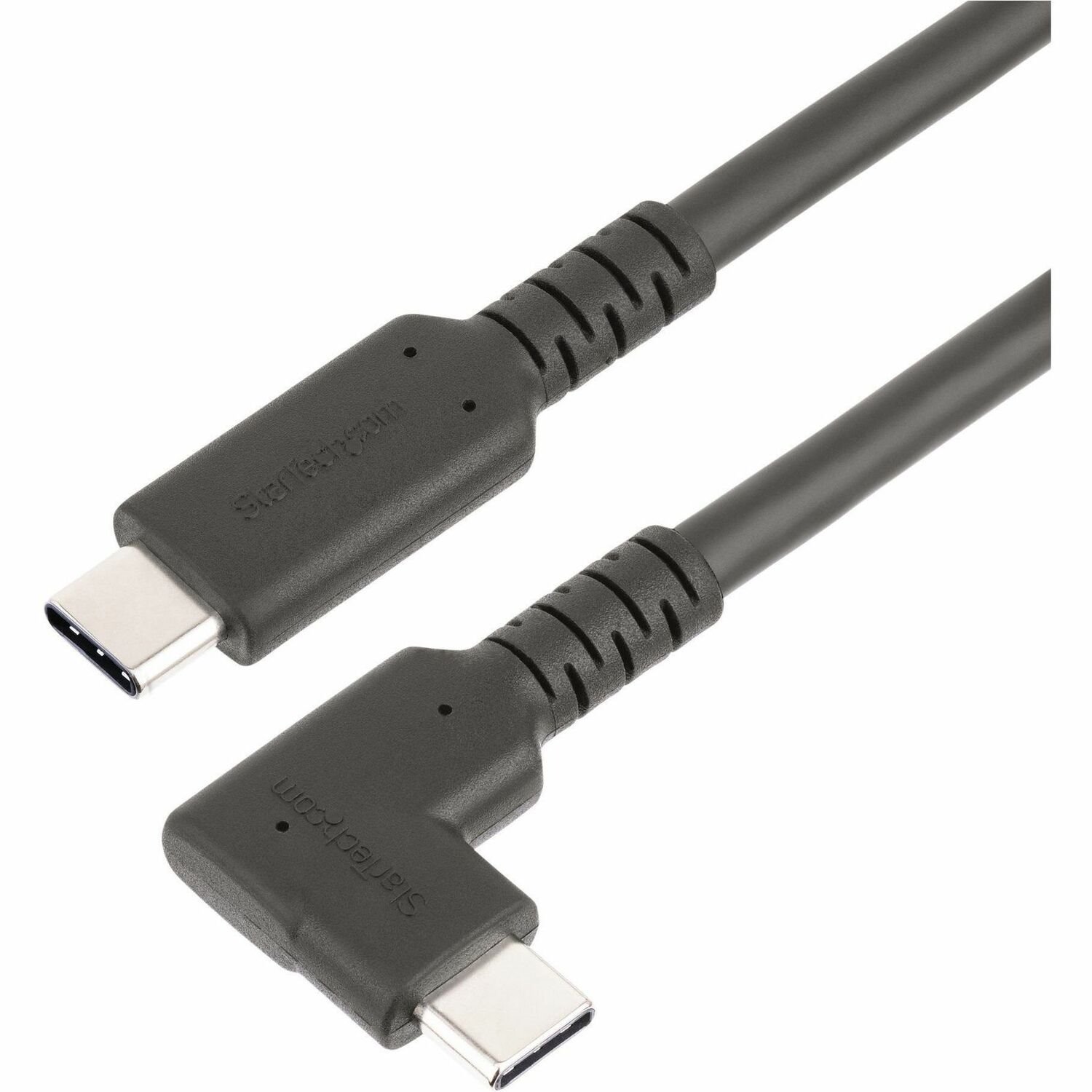 StarTech.com 6ft (2m) Rugged Right Angle USB-C Cable, USB 3.2 Gen 1 (5 Gbps), USB C to C Data Transfer Cable, 100W PD, 4K 60Hz, 90 Degree USB-C Cable