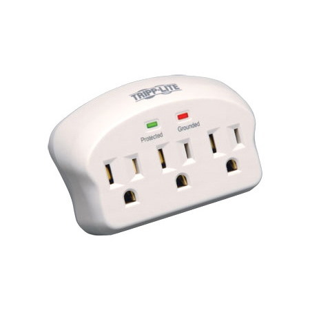 Eaton Tripp Lite Series Protect It! 3-Outlet Surge Protector, Direct Plug-In, 660 Joules, 2 Diagnostic LEDs