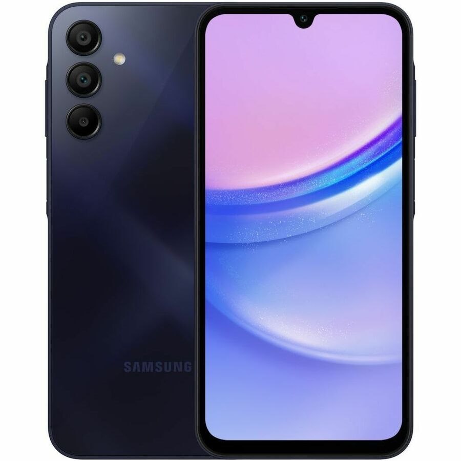 Samsung Galaxy A15 SM-A155F/DSN 128 GB Smartphone - 16.5 cm (6.5") Super AMOLED Full HD Plus 1080 x 2340 - Octa-core (Cortex A76Dual-core (2 Core) 2.20 GHz + Cortex A55 Hexa-core (6 Core) 2 GHz - 4 GB RAM - Android 14 - 4G - Midnight Blue