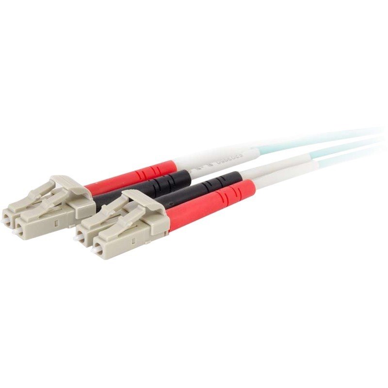 C2G 12m LC-LC 50/125 Duplex Multimode OM4 Fiber Cable - Aqua - 40ft