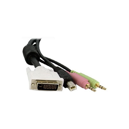 StarTech.com 6 ft 4-in-1 USB DVI KVM Switch Cable with Audio