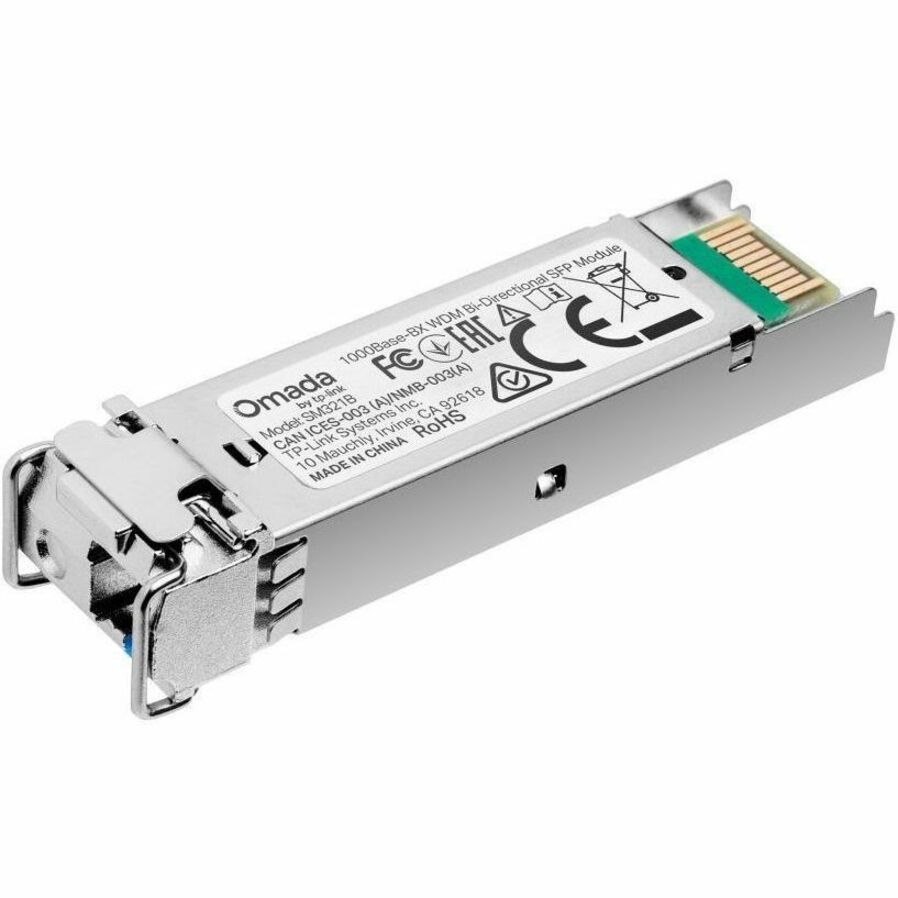 TP-Link 1000Base-BX WDM Bi-Directional SFP Module, LC Connector, TX:1310nm/RX:1550nm, Single-Mode, 10KM