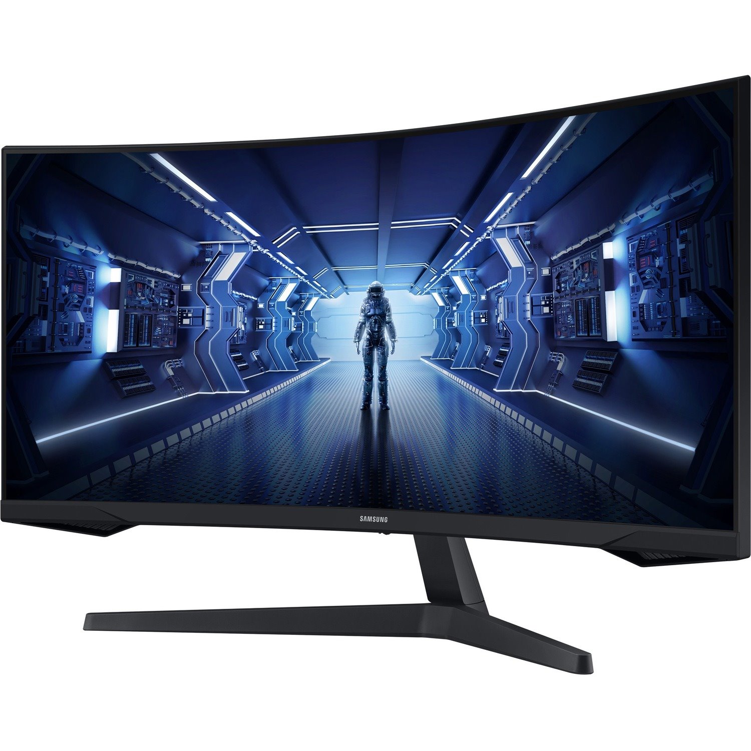 Samsung C34G55TWWP 34" Class UW-QHD Curved Screen Gaming LCD Monitor - 21:9