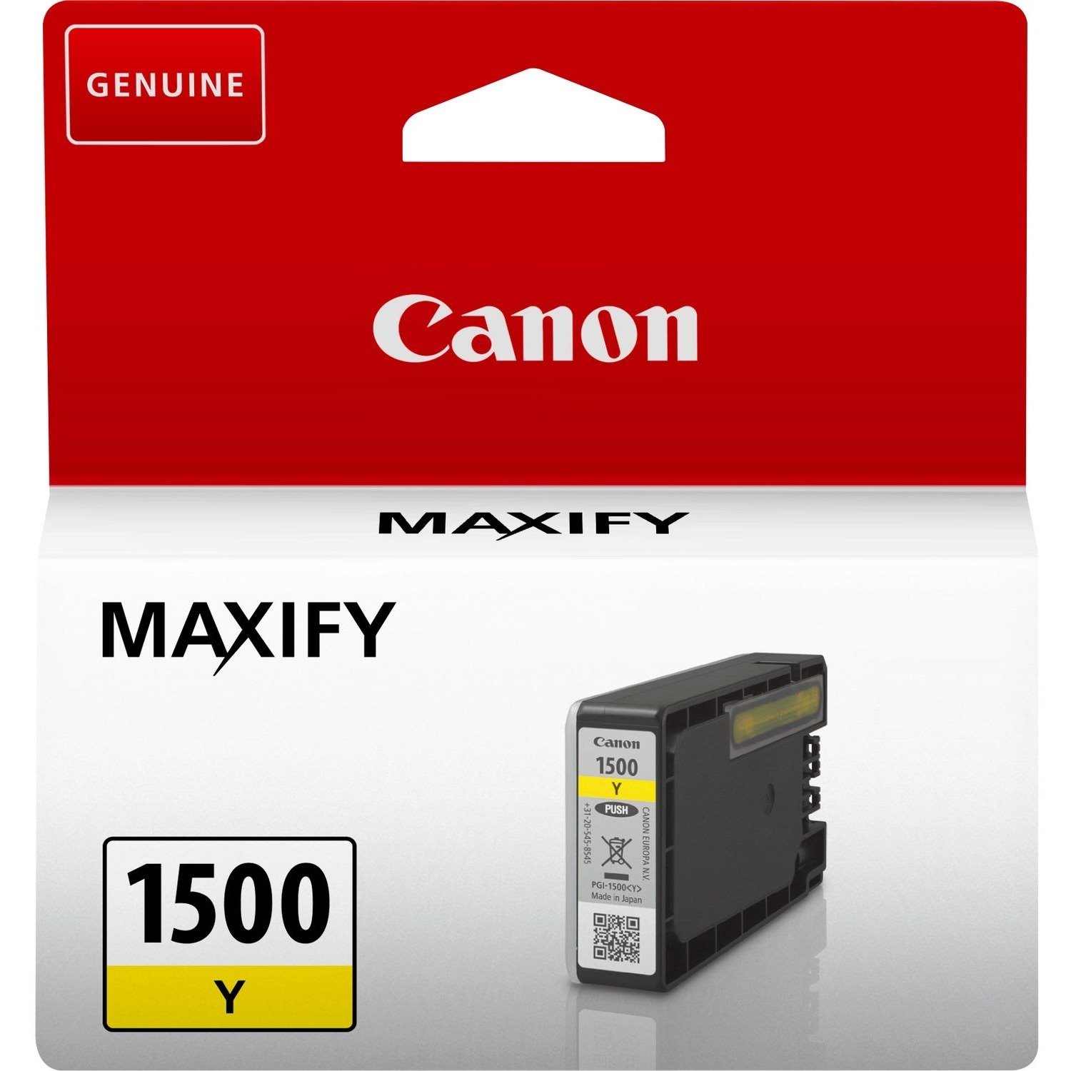 Canon 1500Y Original High Yield Inkjet Ink Cartridge - Yellow - 1 Pack