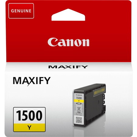 Canon 1500Y Original High Yield Inkjet Ink Cartridge - Yellow - 1 Pack