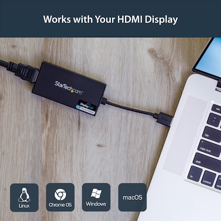 StarTech.com USB 3.0 to HDMI Adapter, 4K 30Hz UHD, USB to HDMI Display Adapter, External Video/Graphics Card for Mac & Windows