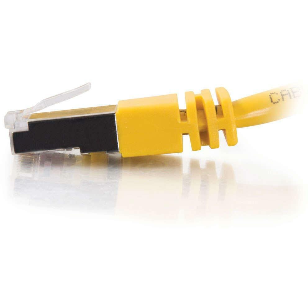 C2G-100ft Cat5e Molded Shielded (STP) Network Patch Cable - Yellow