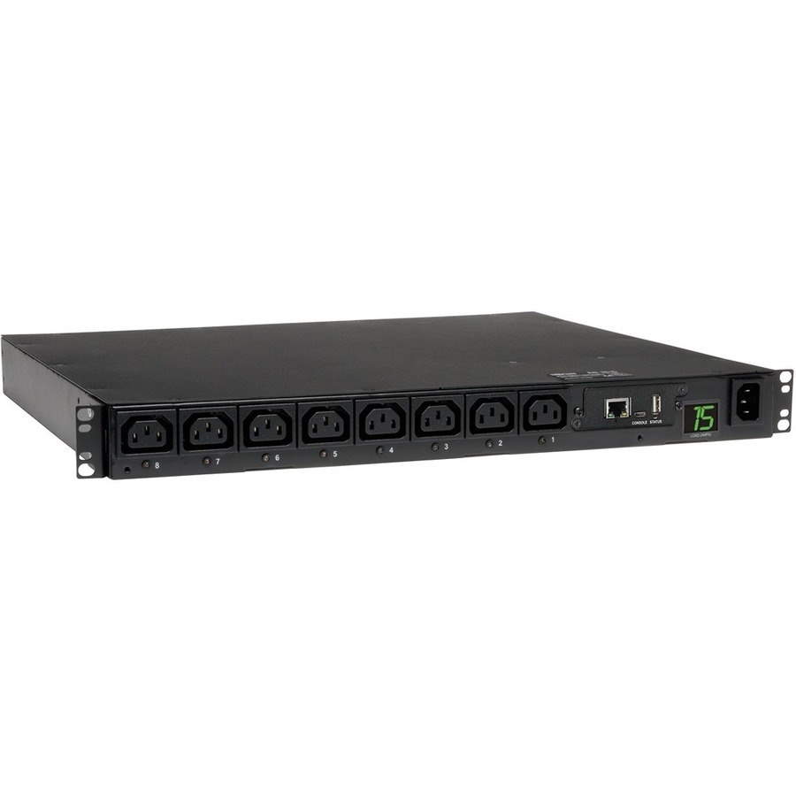 Eaton 2.5kW Single-Phase 208/230V Switched PDU - LX Platform, 8 C13 Outlets, C14 Input 2m Cord, 1U Rack-Mount, TAA