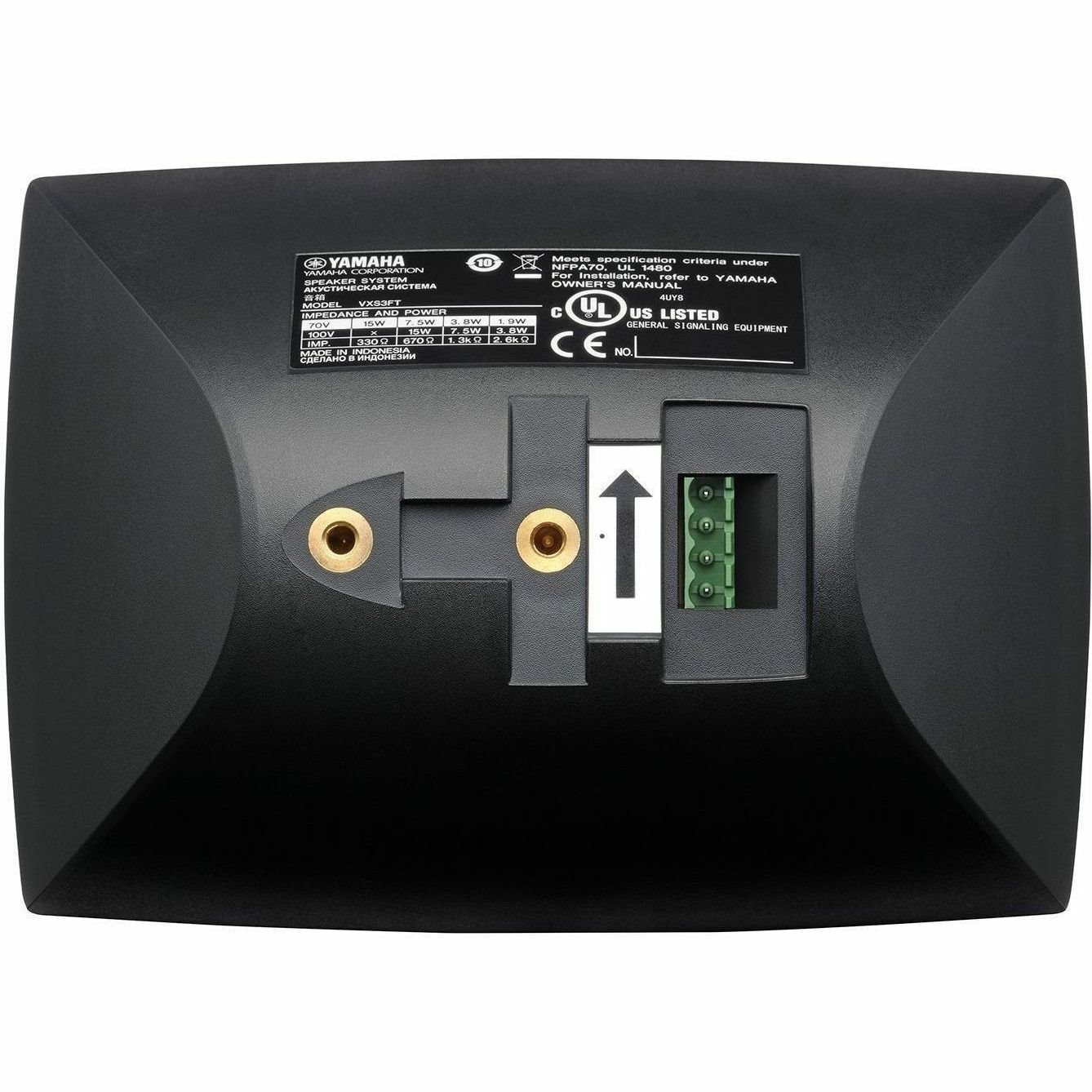 Yamaha VXS3FT Surface Mount, Ceiling Mountable, Wall Mountable Speaker - 20 W RMS - Black