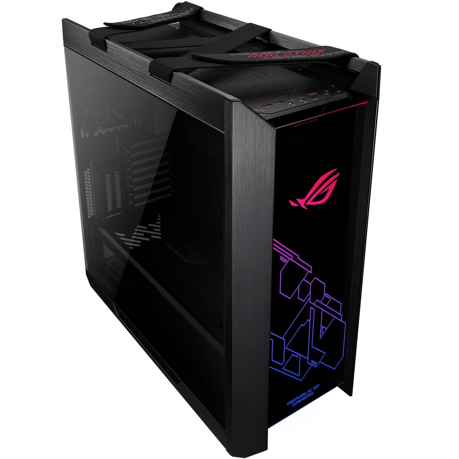 Asus ROG Helios GX601 Gaming Computer Case - ATX Motherboard Supported - Mid-tower - Aluminium, Steel, Tempered Glass, Acrylonitrile Butadiene Styrene (ABS) - Black