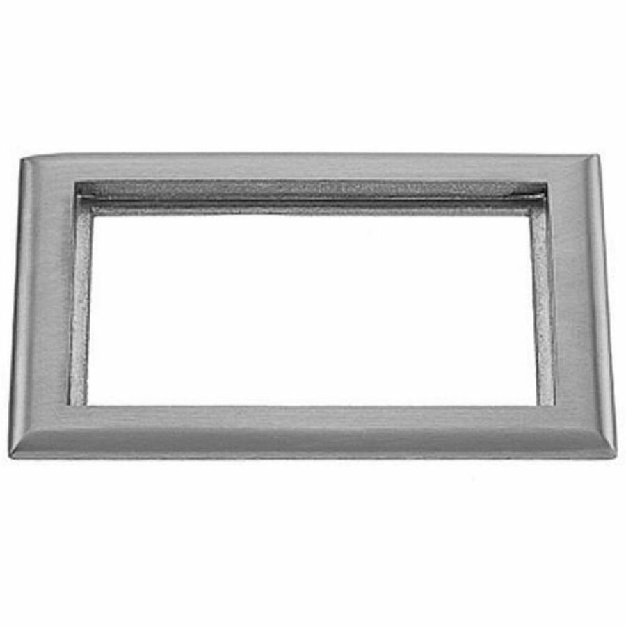 Hubbell Wiring Device-Kellems 2-Gang Carpet Flange, Rectangular, 6.00" X 8.14" , Brushed Aluminum