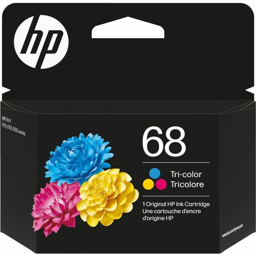 HP 68 Original Standard Yield Inkjet Ink Cartridge - Tri-color, Cyan, Magenta, Yellow - 1 Pack