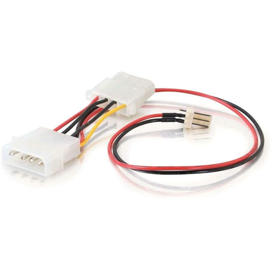 C2G 6in 3-pin Fan to 4-pin Pass-Through Power Adapter Cable