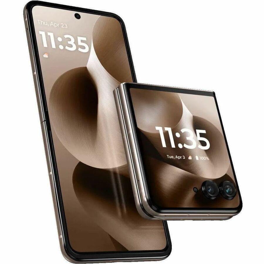 Motorola Mobility razr ultra (2025) 512 GB Smartphone - 7" Flexible Folding Screen P-OLED Super HD 2992 x 1224 - Octa-core (OryonDual-core (2 Core) 4.32 GHz + Oryon Hexa-core (6 Core) 3.53 GHz - 16 GB RAM - Android 15 - 5G - PANTONE Mountain Trail