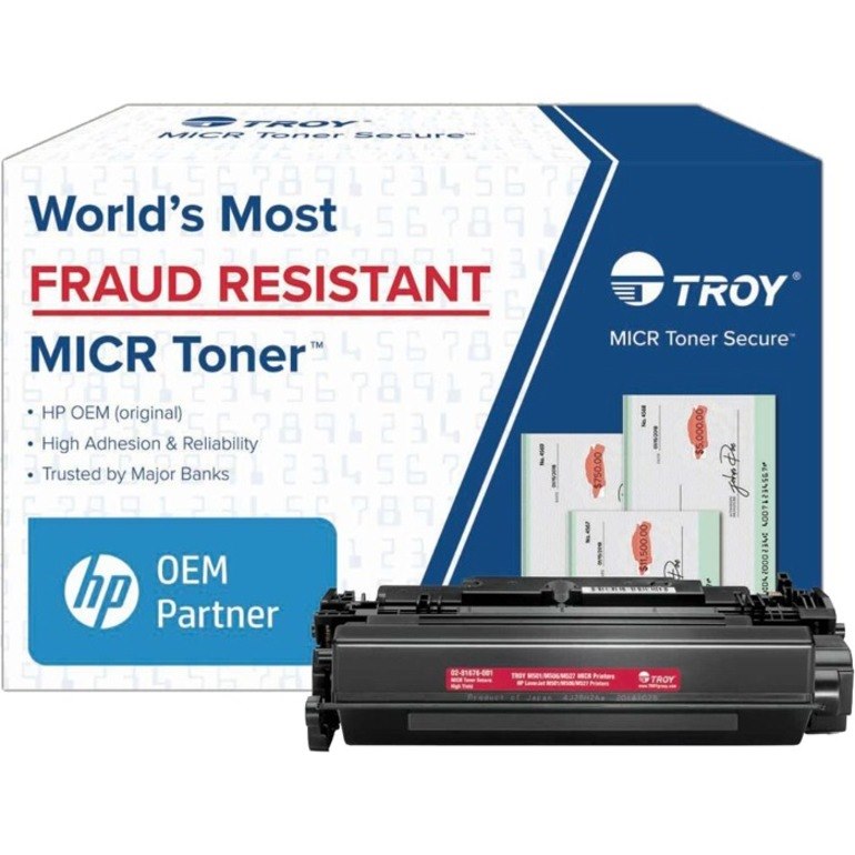 Troy Toner Secure Original MICR High Yield Laser Toner Cartridge CF287X - Black - 1 Pack