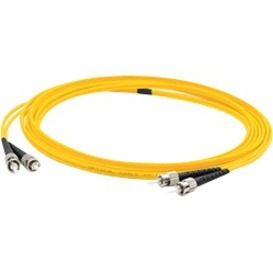 AddOn 40m ST to ST Yellow OS2 Duplex OFNR (Riser-Rated) SMF Fiber Patch Cable