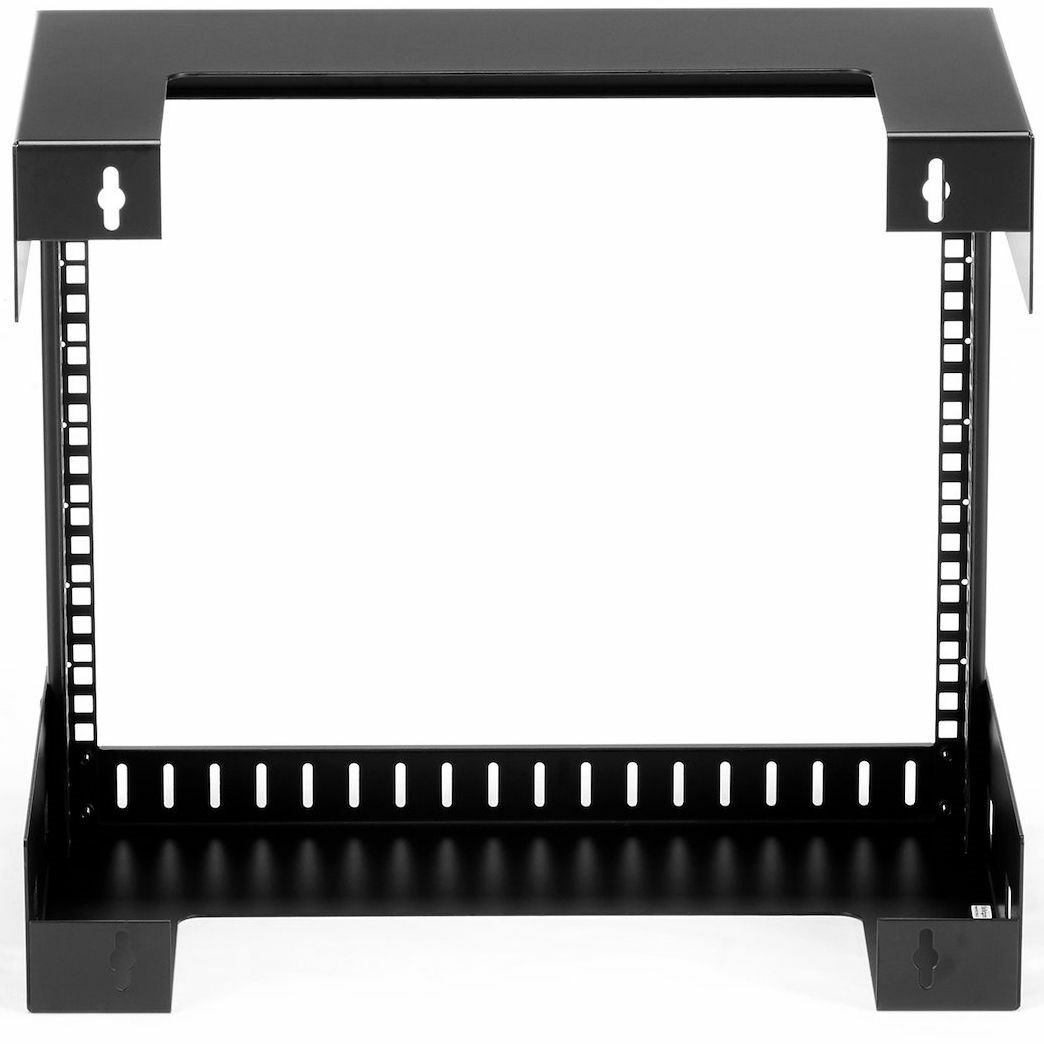 StarTech.com 2-Post 8U Heavy-Duty Wall-Mount Network Rack, 19" Open Frame Server Rack for Computer Equipment, Wall Mount Data Rack~