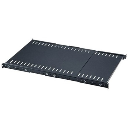 Intellinet Network Solutions 19" Fixed Extending Shelf, 1U Extending Fixed Shelf, Steel, Max 45kg, Black, Three Year Warranty