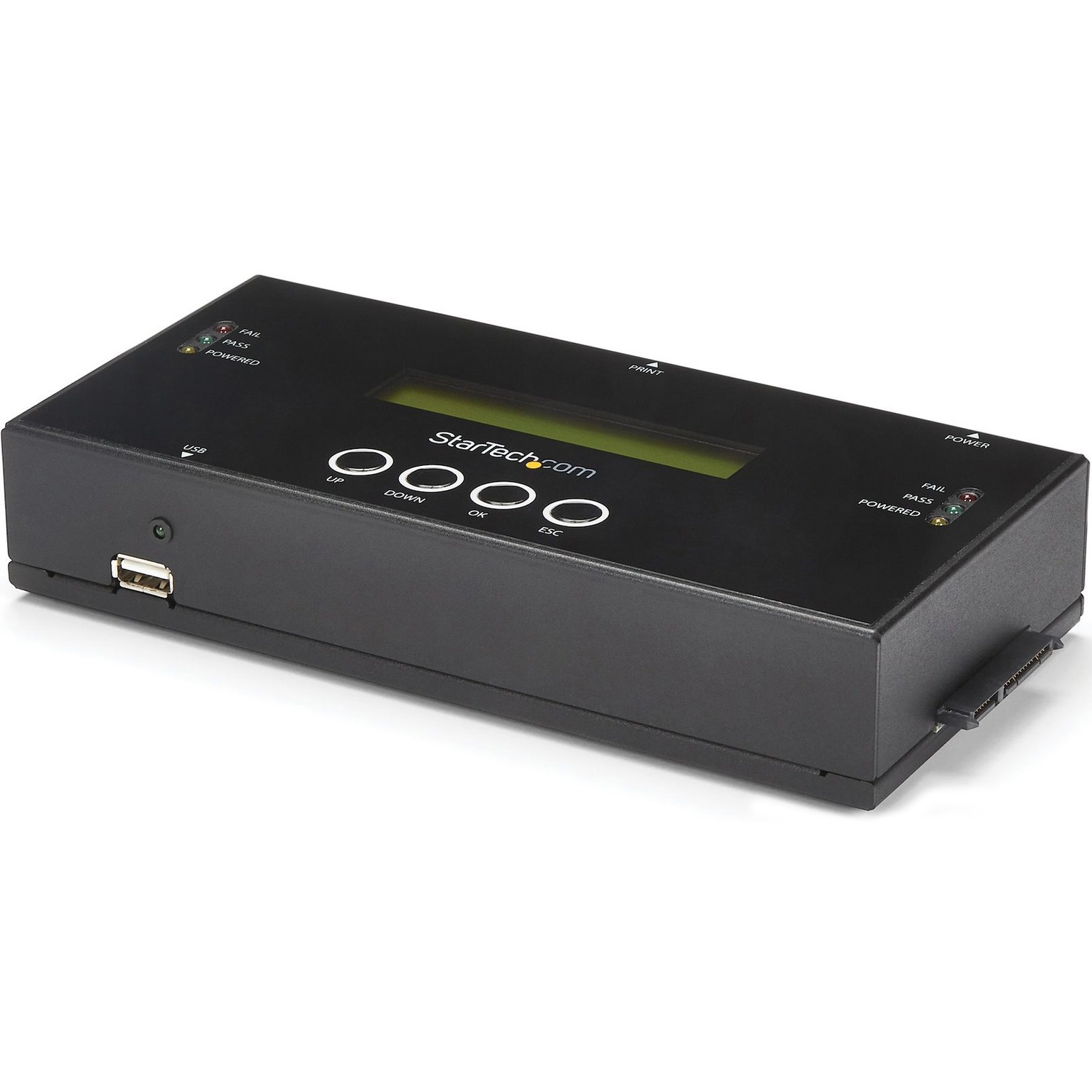StarTech.com 1:1 Standalone Hard Drive Duplicator and Eraser, SAS/SATA HDD/SSD Cloner/Copier and Disk Eraser/Sanitizer/Wiper, Toolless
