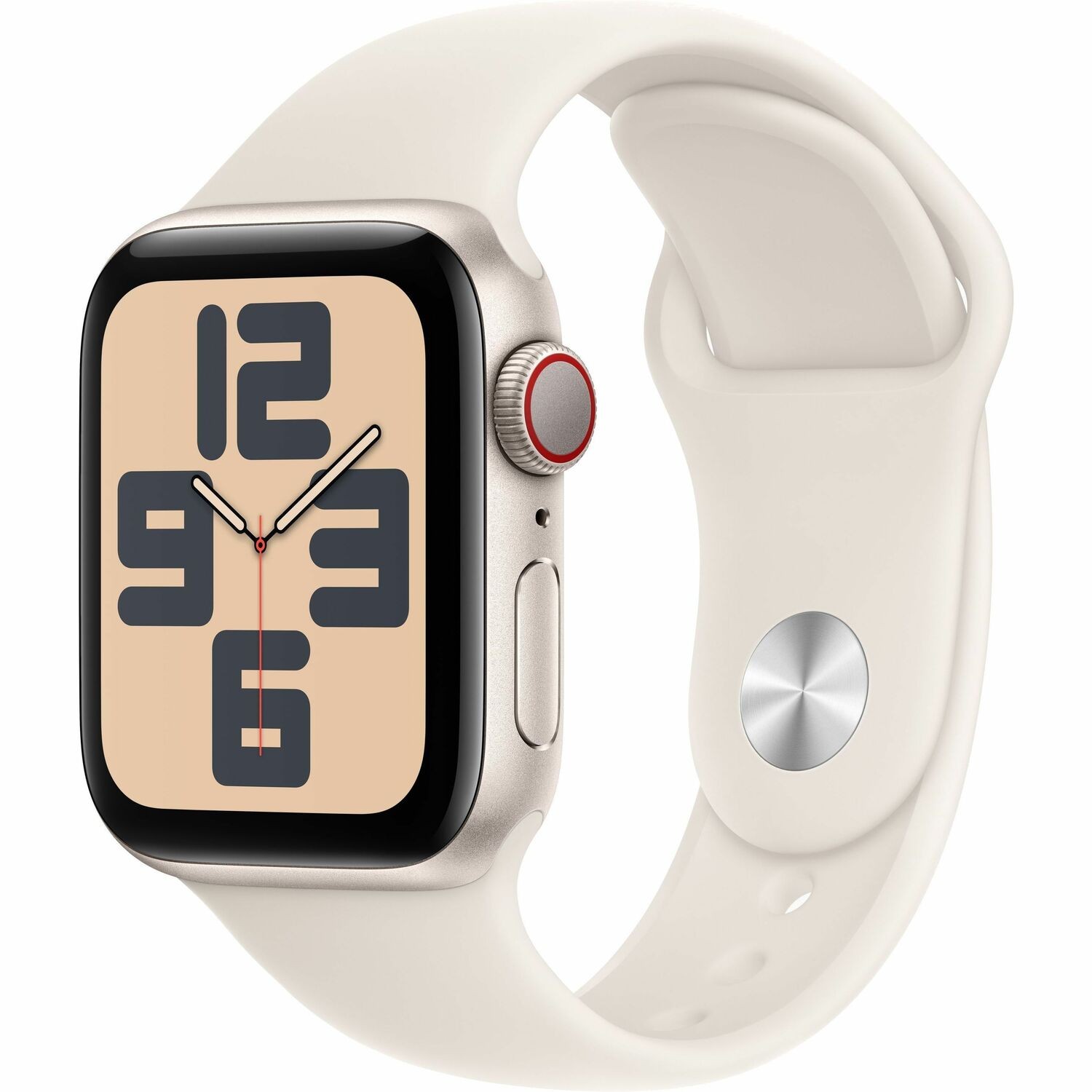 Apple Watch SE Smart Watch - 40 mm Case Height - 34 mm Case Width - Starlight Case Color - Starlight Band Color - Aluminium Case Material - Wireless LAN - LTE, UMTS