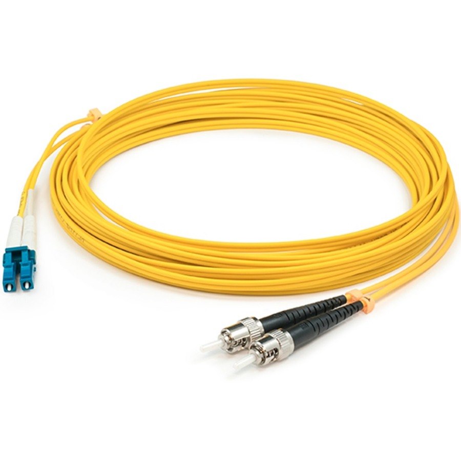 AddOn 3m ST to LC Yellow OS2 Duplex OFNR (Riser-Rated) SMF Fiber Patch Cable