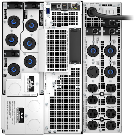 APC Smart-UPS On-Line, 8kVA/8kW, Tower, 208V, 8x 5-20R+6x L6-20R+2x L6-30R+1x L14-30R NEMA, NMC+SmartSlot, W/ transformer 208V to 120V, W/O rail kit