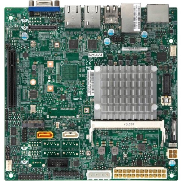 Supermicro A2SAV-2C-L Server Motherboard - Intel Chipset - Socket BGA-1296 - Mini ITX