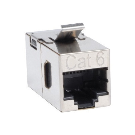 Eaton Tripp Lite Series Cat6 Straight Through Modular Shielded In-line Snap-in Coupler (RJ45 F/F), TAA