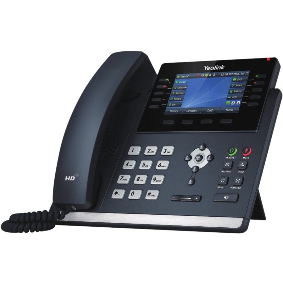 Yealink T46U IP Phone - Corded - Corded - Wall Mountable - Classic Gray