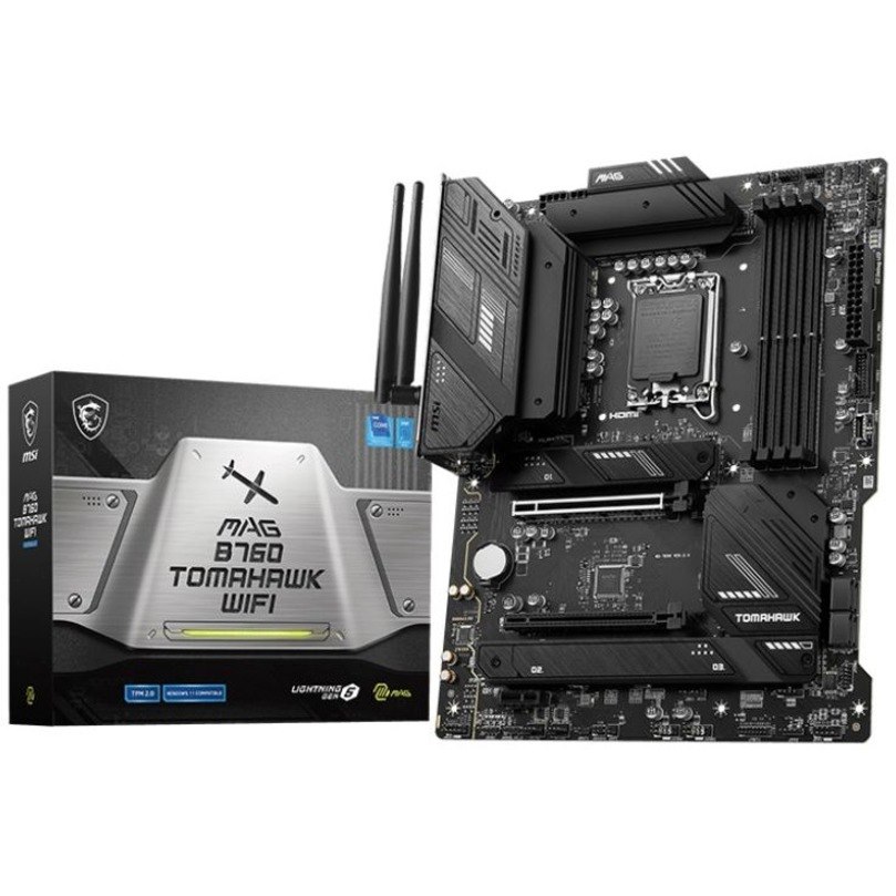 MSI MAG B760 TOMAHAWK WIFI Gaming Desktop Motherboard - Intel B760 Chipset - Socket LGA-1700 - ATX