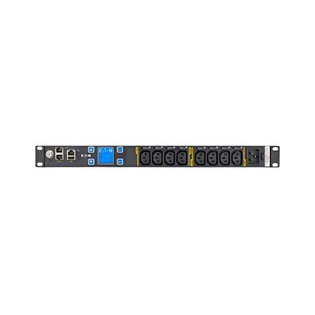 Eaton Metered Input rack PDU, 1U, L6-20P input, 10 ft cord, Single-phase, 100-240V, Outlets: (8) C13 Outlet grip