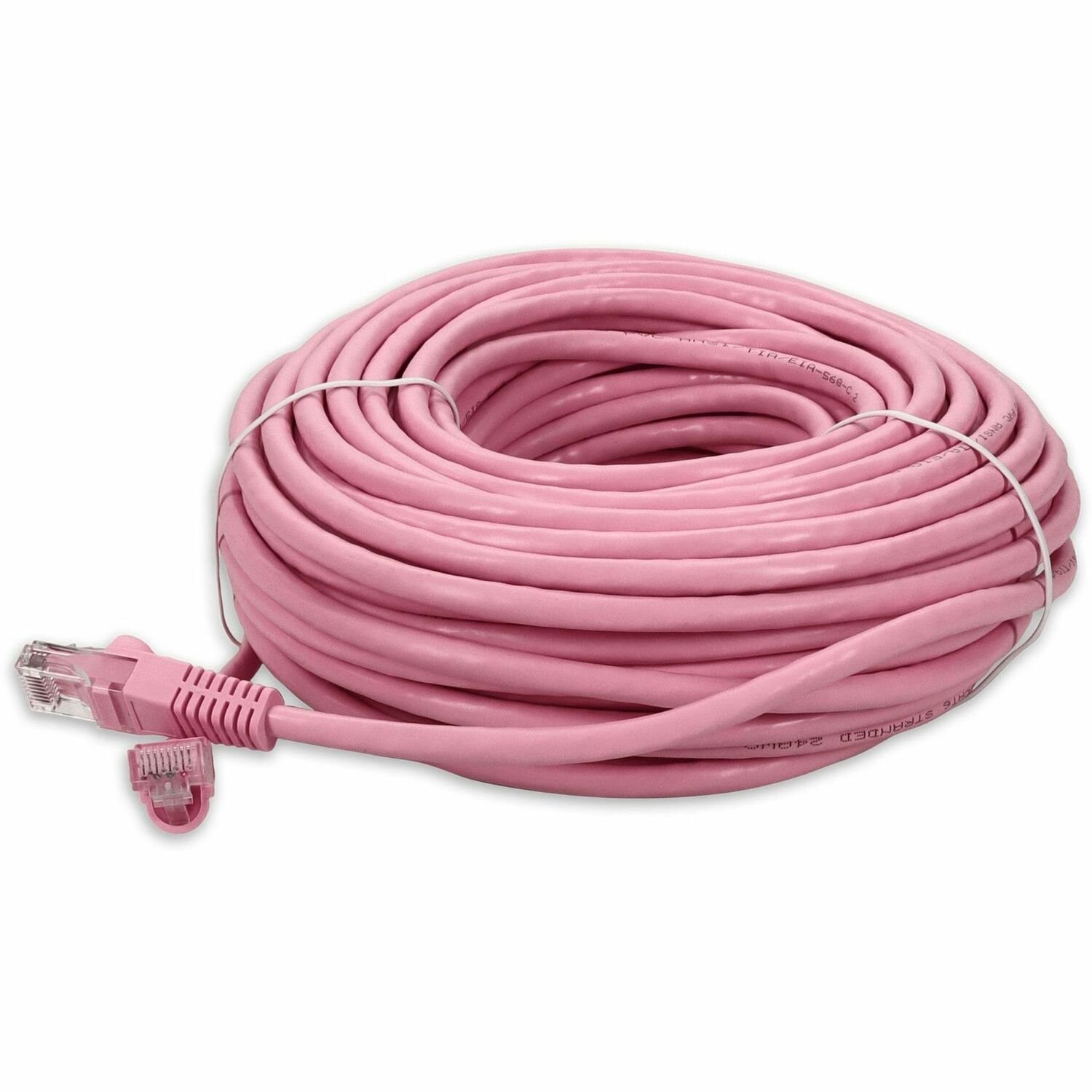 AddOn 200ft Pink CAT 6 PVC Ethernet Cable Snagless Bubble Boot RJ-45 M/M