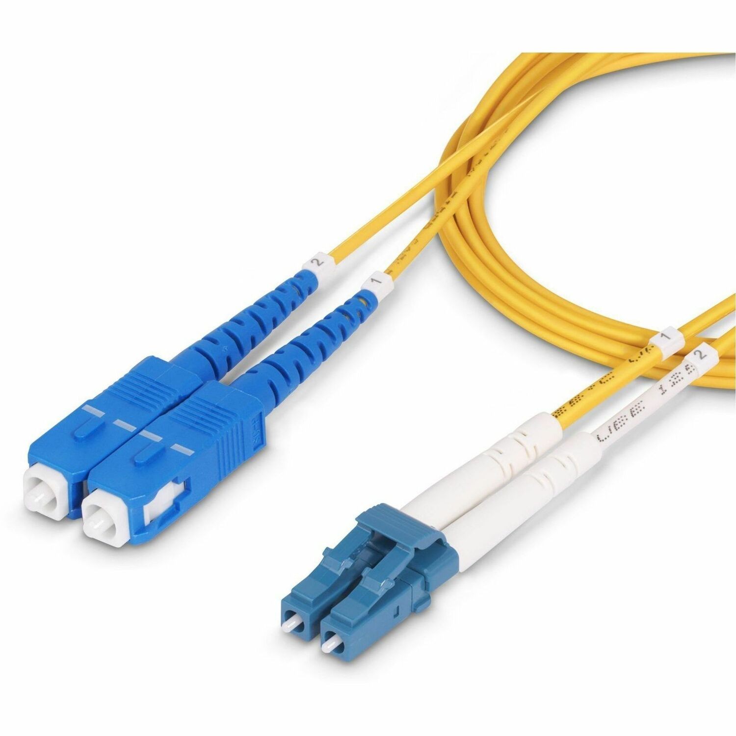 StarTech 8m (26ft) LC to SC (UPC) OS2 Single Mode Duplex Fiber Optic Cable, 9/125, 100G, Low Insertion Loss, LSZH Fiber Jumper Cord