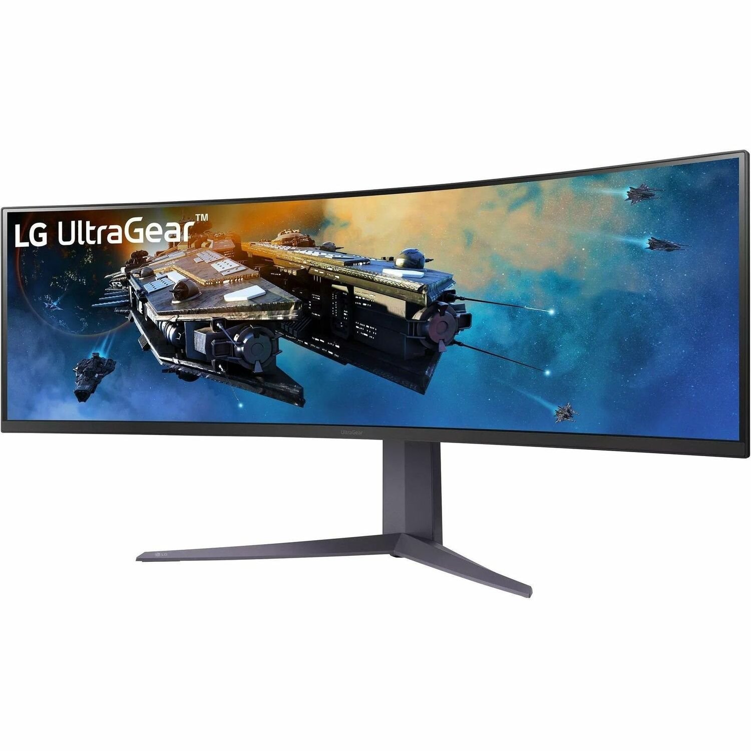 LG UltraGear 45GR65DC-B 45" Class Dual Quad HD (DQHD) Curved Screen Gaming LCD Monitor - 32:9 - Black