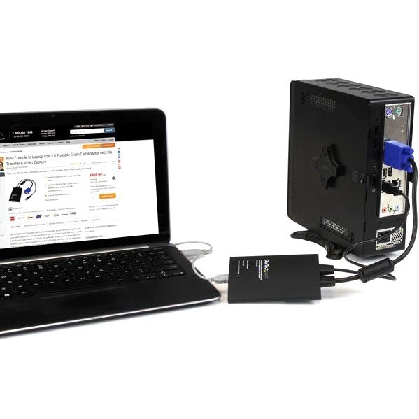 StarTech.com USB Crash Cart Adapter with File Transfer & Video Capture at 1920 x1200 60Hz, TAA