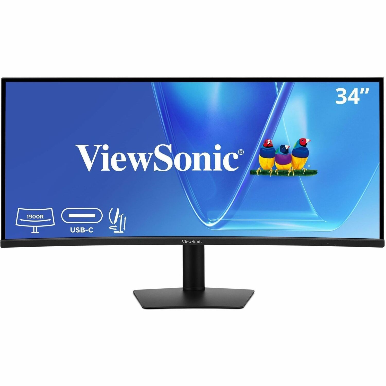 ViewSonic 34 Uwqhd 21:9 Ips Curved Monitor With 96W Usb-C,3440 X 1440 Resolution