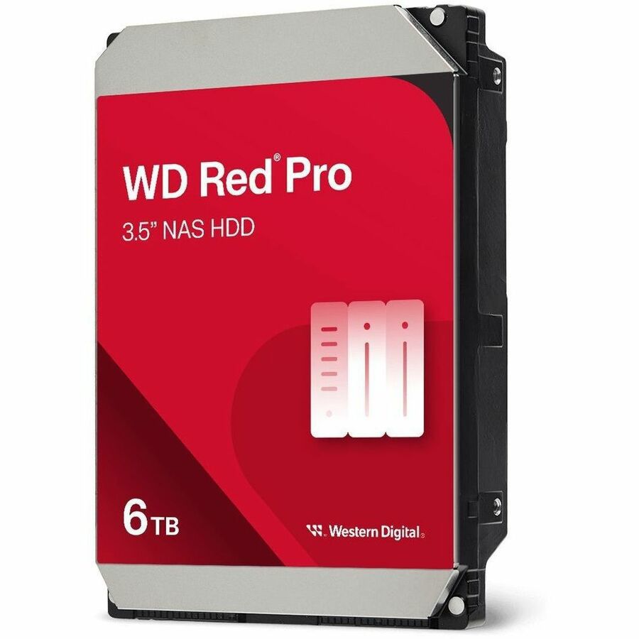 Western Digital Red Pro WD6005FFBX 6 TB Harde schijf - 3.5" Intern - SATA (SATA/600) - CMR (Conventional Magnetic Recording) Method