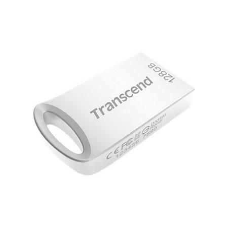 Transcend JetFlash 710 128 GB USB 3.1 Type A Flash Drive - Silver