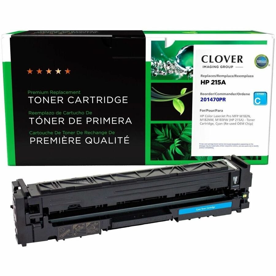 Clover Imaging Remanufactured Cyan Toner Cartridge (Reused OEM Chip) for HP 215A (W2311A)
